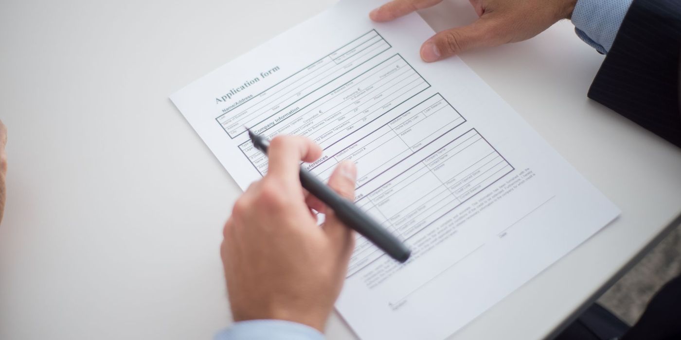 Completing a certification application form